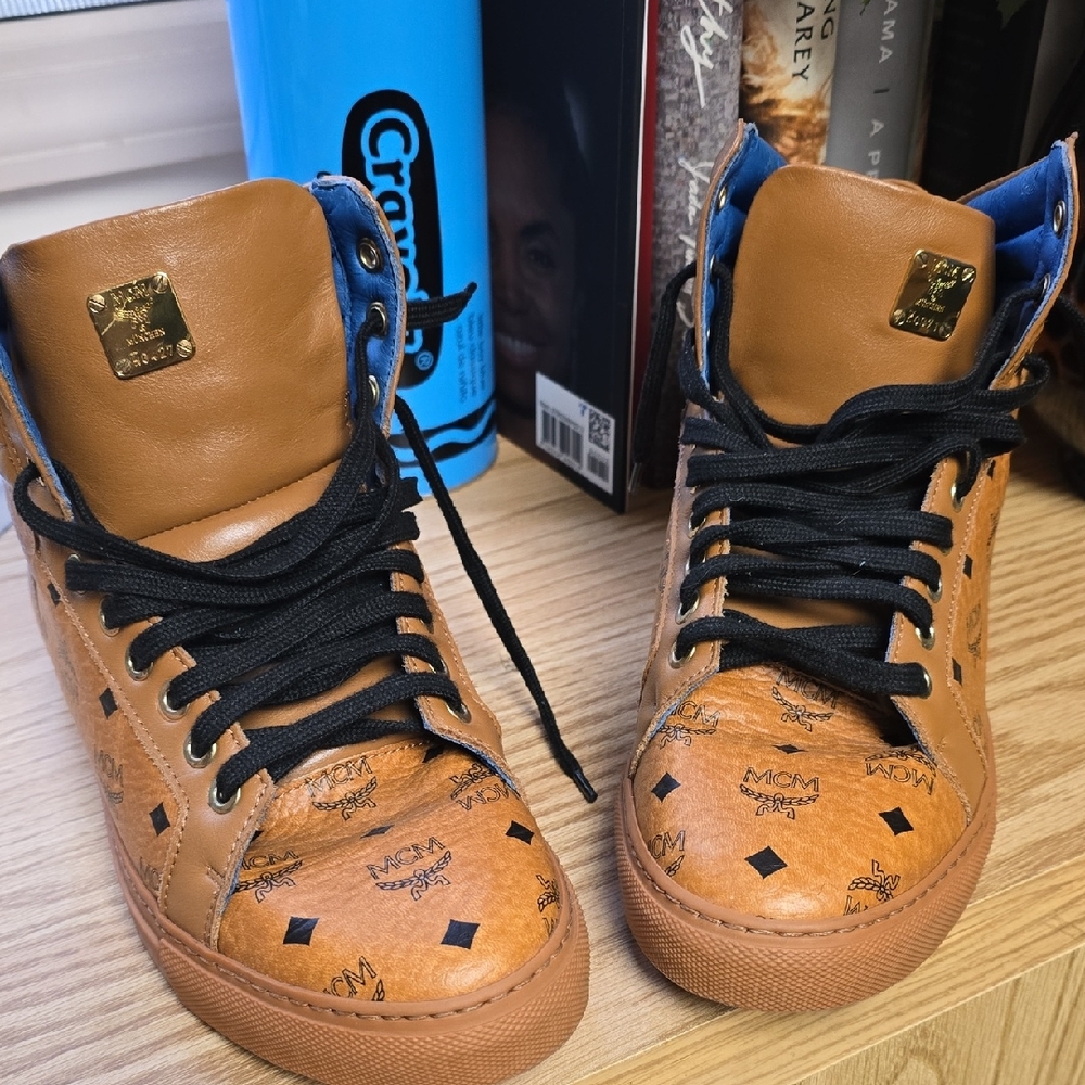 MCM Cognac High-Top Sneakers